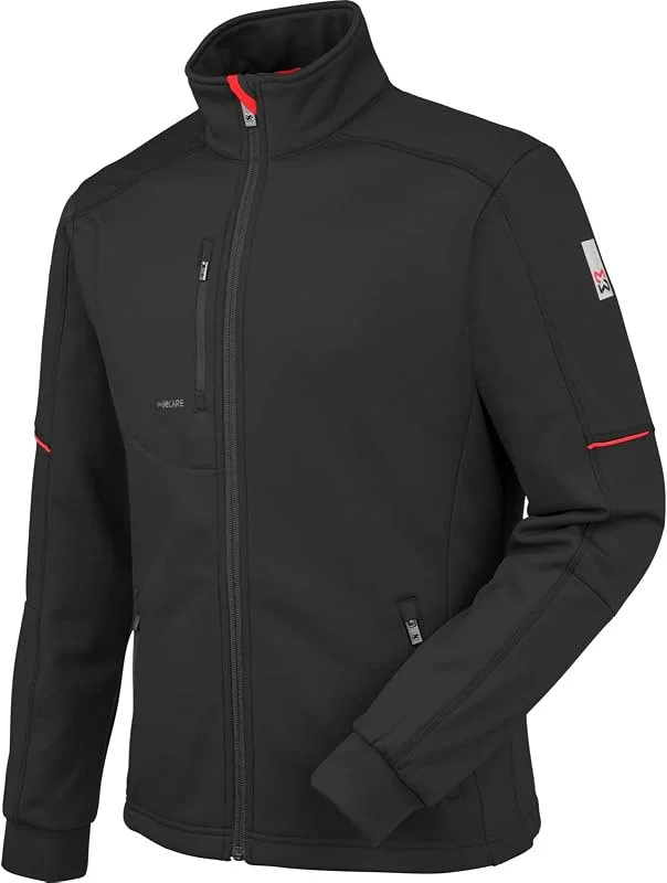 WÜRTH MODYF Fleecejacke One - Handwerker Jacke für Herren in schwarz - für die Arbeit und Freizeit in den Größen XS bis 4XL — Heizkleidung