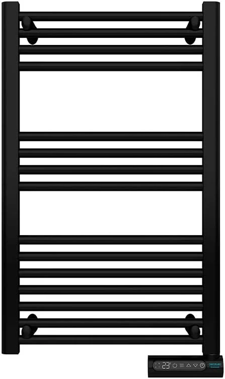 Cecotec Elektrischer Badheizkörper Ready Warm 9100 Smart Towel Black. 500 W, LED-Anzeige, Touch Control, Wochenprogrammierer, 3 Modi, wählbare Temperatur und maximale Sicherheit mit IP24 — Heizung Warmepumpe