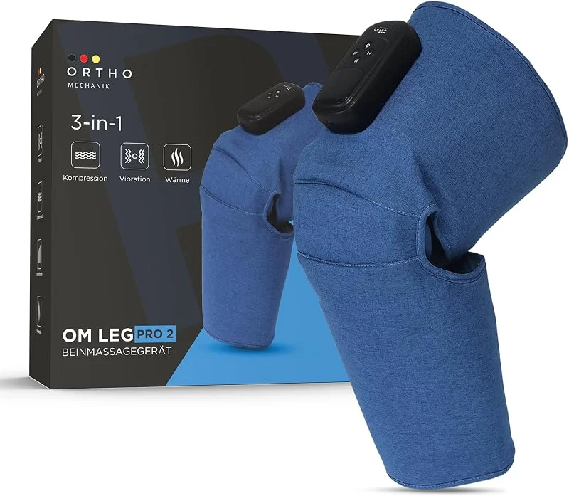 Leg Pro 2 von Orthomechanik – Kabelloses Beinmassagegerät mit Luftkompression, Wärme & Vibration, Tragbar & leicht umschnallbar – für entspannte Beine, Erholung & mehr Wohlbefinden — Heizkleidung