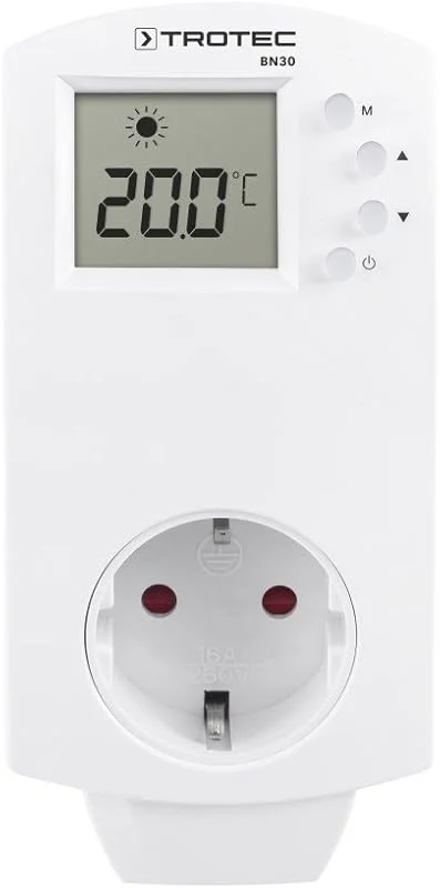 TROTEC BN30 Steckdosen-Thermostat Thermoschalter für Infrarotheizung — Heizung Warmepumpe