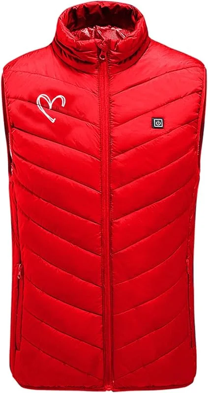 Beheizbare Weste Beheizte Weste Damen Herren mit drucken, 9 Heizzone für Outdoor, Beheizbare Jacke Heizweste Wärmeweste, Weiche und Warme Beheizbare jacke Beheizte Jacke leichte für Outdoor Ativitäten — Heizkleidung