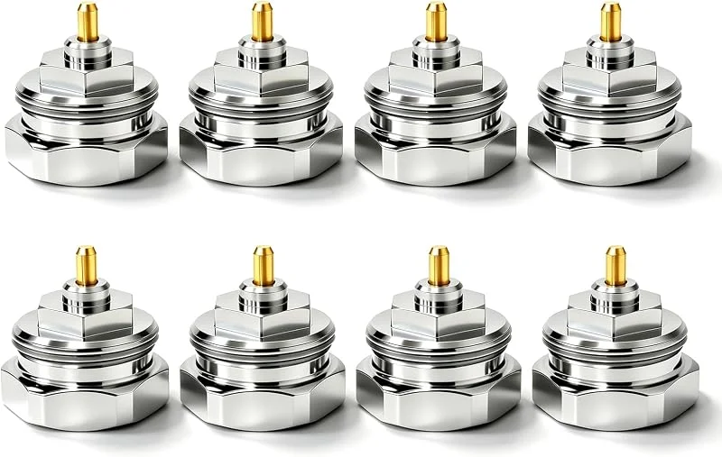 8 Stück Metall Heizkörperventiladapter, Kompatibel mit Oventrop Heizkörperthermostat, Umrüstadapter für Thermostatventile von Gewinde M30 x 1, 0 auf M30 x 1, 5, aus Messing — Heizung Warmepumpe