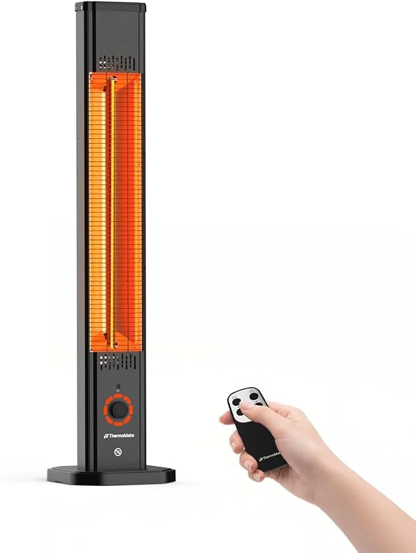ThermoMate 2000W Carbon Infrarot Heizstrahler mit Fernbedienung, IP65 — Heizung Warmepumpe