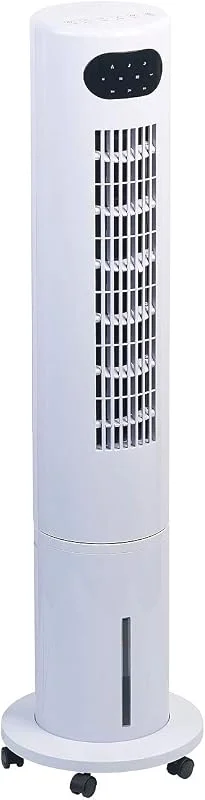Sichler Haushaltsgeräte Ventilator mit Kühlakku: 3in1-Turmventilator, Luftkühler & -befeuchter, 80° Oszillation, 40 W (Ventilator mit Kühlfunktion, Turmventilator mit Kühlung, Turm) — Luftbefeuchter