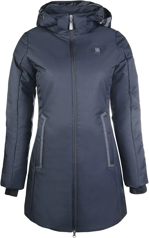HKM Damen Elegant Style Heizmantel, Dunkelblau, L — Heizkleidung