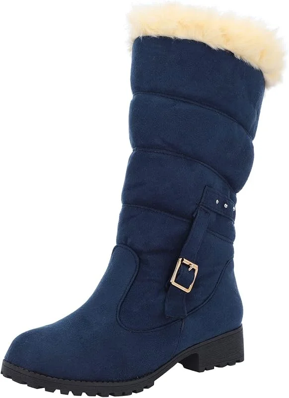 Damen Stiefel Mit Absatz Wasserdicht Orthopädische Stiefeletten Wärme Kunstfell Gefüttert Stiefel Bequem Weitschaft Damenstiefel Leicht Langschaft Schlupfstiefeletten Blockabsatz Übergangsstiefel — Heizkleidung