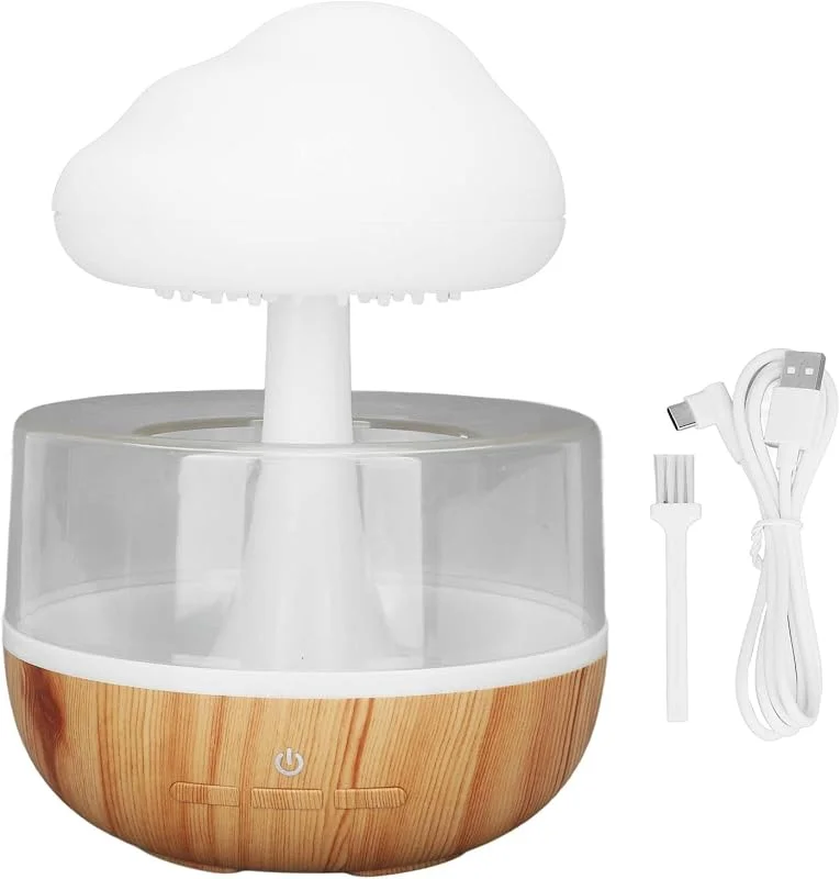Pssopp Rain Cloud Luftbefeuchter Aromatherapie Diffusoren Luftbefeuchter ätherisches Öl Diffusor mit 7 LED-Licht für Schlafzimmer, Büro, Reise, Yoga, SPA, Baby