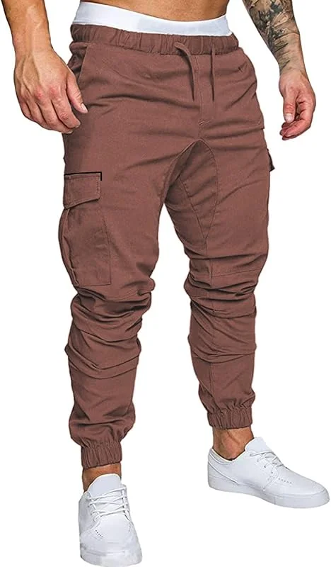 Hose Herren Slim Fit Stretch - Cargohose Herren Jogginghose Elastische Taille Arbeithosen Chino Hose Mit Vielent Taschen Baumwolle Männer Hosen Leicht Lässig Cargo Jogger Outdoor Wanderhose — Heizkleidung