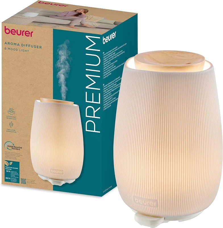 Beurer LA 45 Aroma Diffuser, Ultraschall-Vernebler zur Aromatherapie — Luftbefeuchter