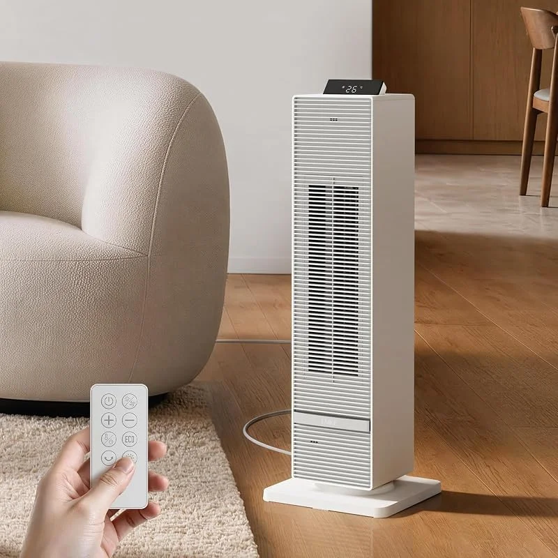 EMKE Heizlüfter 2000W, 2-in-1 mit Ventilator, PTC-Schnellheizer, Thermostat — Heizung Warmepumpe
