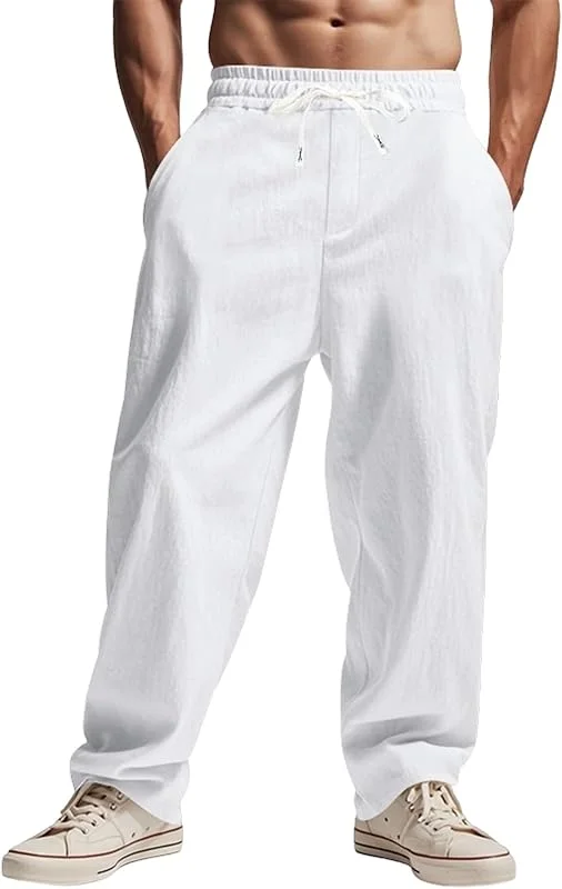 Jogginghose Herren Sporthose Leinenhose Trainingshose Casual Sweatpants — Heizkleidung