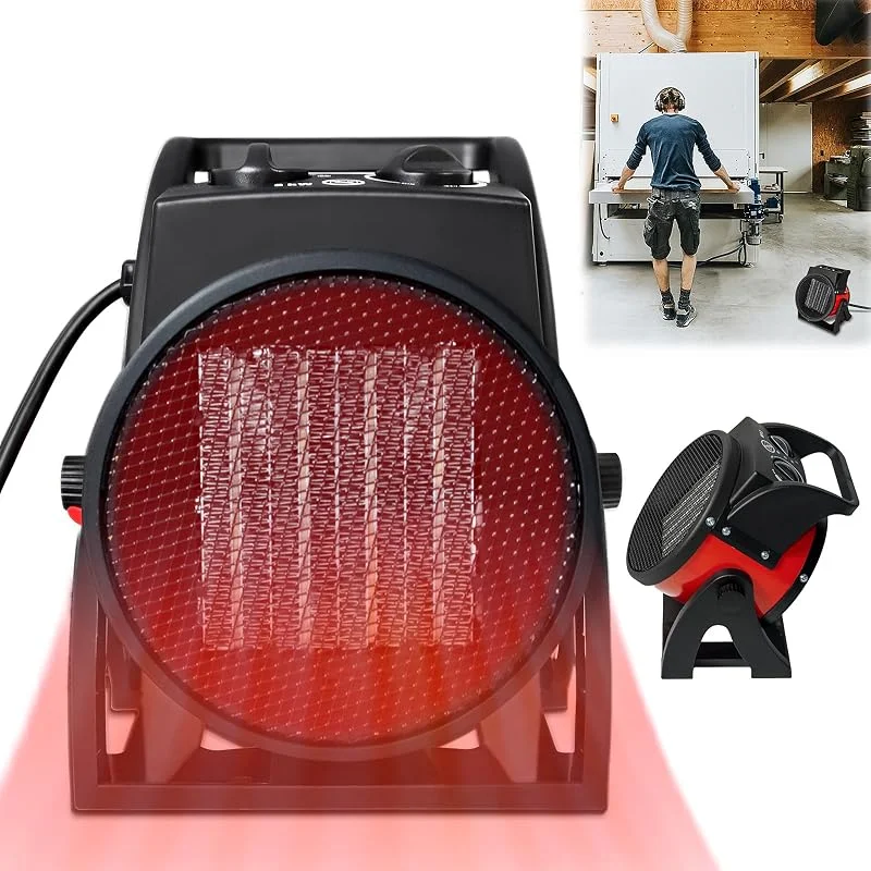 XMTECH Keramik Heizlüfter 3KW, 2 Heizstufen, Thermostat, 0–40°, 2 Modi — Heizung Warmepumpe