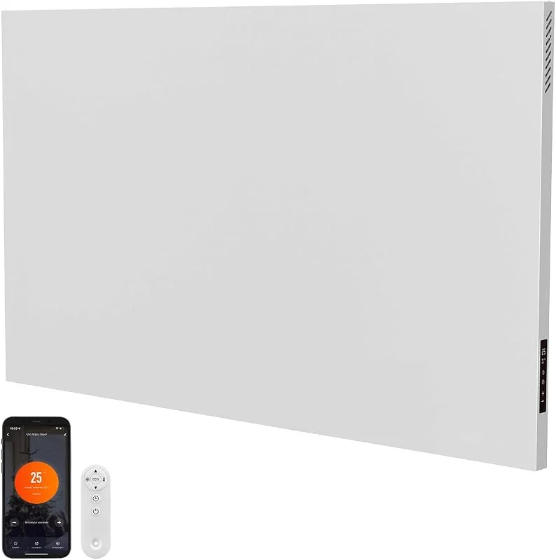Sichler Haushaltsgeräte Elektrische Heizung Bad: WLAN-Hybrid-Infrarot- & Konvektor-Heizpanel, Versandrückläufer (Elektrische Heizung mit Thermostat, elektrisch Steckdose) — Heizung Warmepumpe