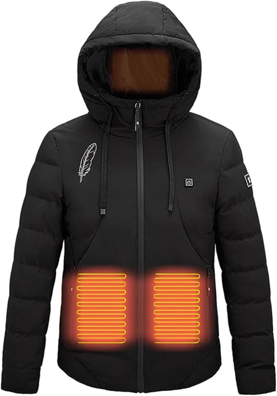 Heizjacke Herren Damen Beheizbare Jacke Winter Elektrische Herren Beheizte Jacke USB Lade Heizmantel, Heizjacke Wärm Beheizbare Weste Warme Heizjacke für Outdoor Motorrad Wandern Skifahren Camping — Heizkleidung