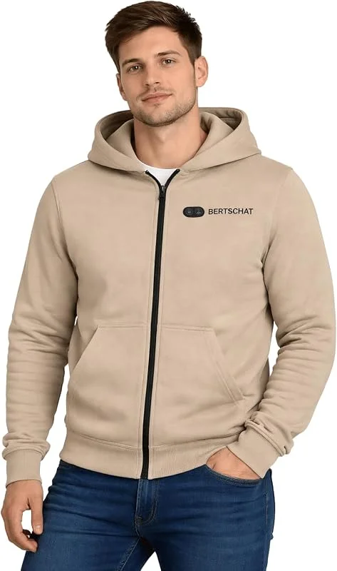 BERTSCHAT Beheizbare Hoodie Herren - Heated Hoodie - Heizjacke - Heizpullover - Kapuzejacke mit powerbank - Drei Heizstufen — Heizkleidung
