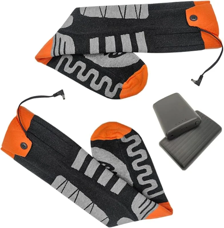 Gralara Beheizbare Wintersocke mit App-Steuerung tragbar beheizte Socken mit App-Steuerung wärmend Ganzfuß-Beheizsocke für Outdoor-Aktivitäten — Heizkleidung