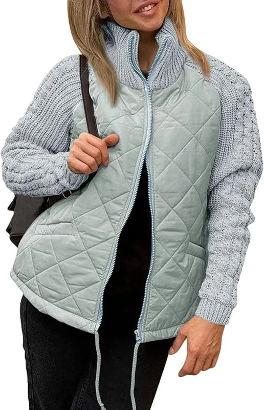 Ansenesna Strickjacke Damen Grobstrick Übergangsjacke Damen Elegant — Heizkleidung