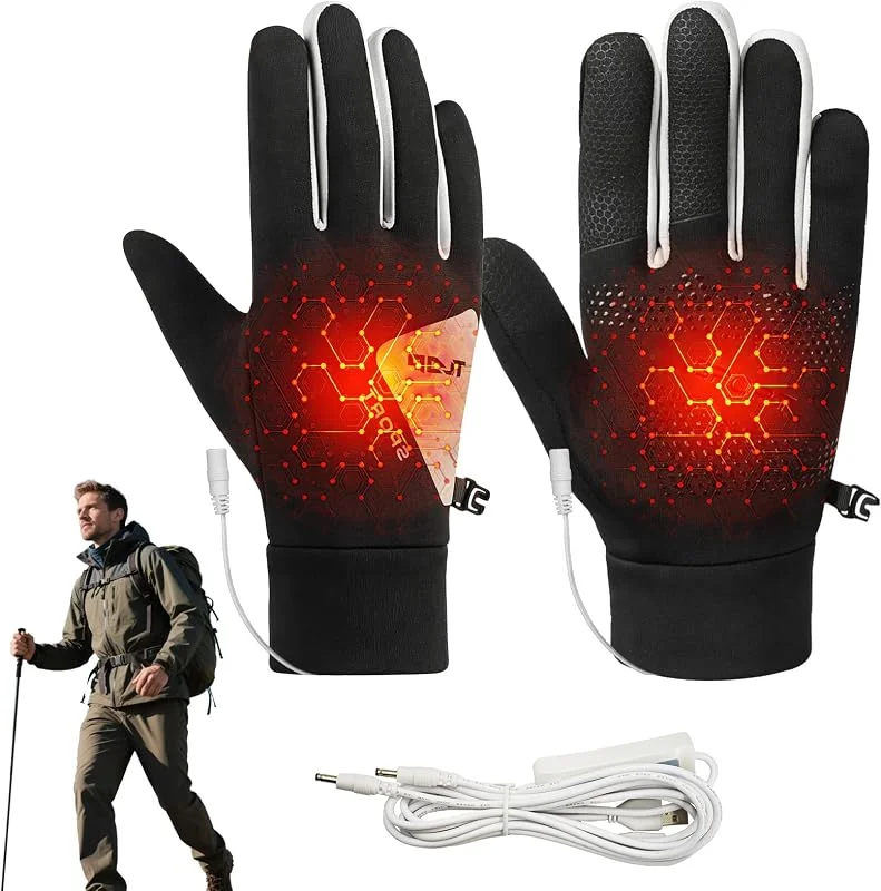 USB Beheizbare Handschuhe für Herren Damen Wasserdichte Winterhandschuhe — Heizkleidung