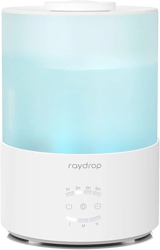raydrop Luftbefeuchter Schlafzimmer, Top-Fill, Timer, Aromadiffusor, 3L
