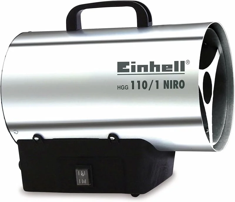 Einhell Heißluftgenerator HGG 110, 1 Niro (DE, AT) (Heizmantel aus verzinktem Stahlblech, Gehäuse aus Nirostablech, Piezozündung, Rückbrandsicherung) — Heizung Warmepumpe