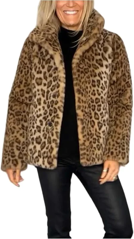 Winterjacke Damen Warm Felljacke Damen Winter Kunstfell Jacke Teddyfleece — Heizkleidung