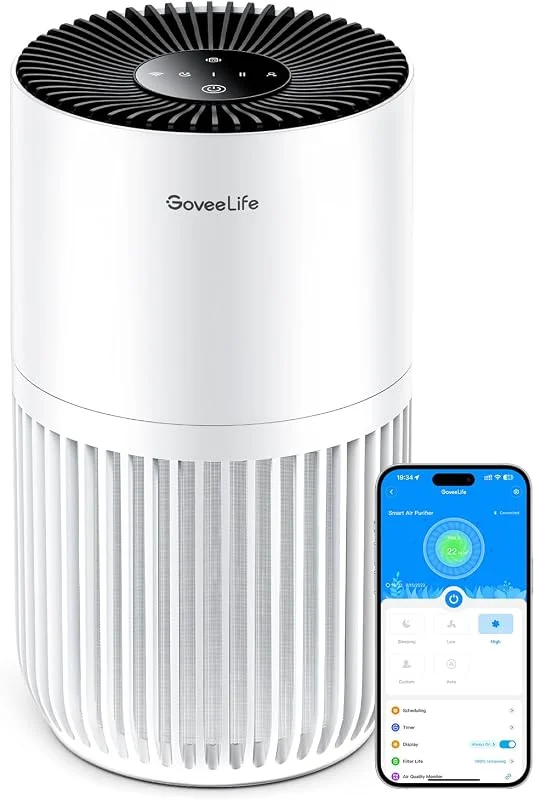 GoveeLife Mini-Luftreiniger mit Alexa-App-Steuerung für Schlafzimmer — Luftbefeuchter
