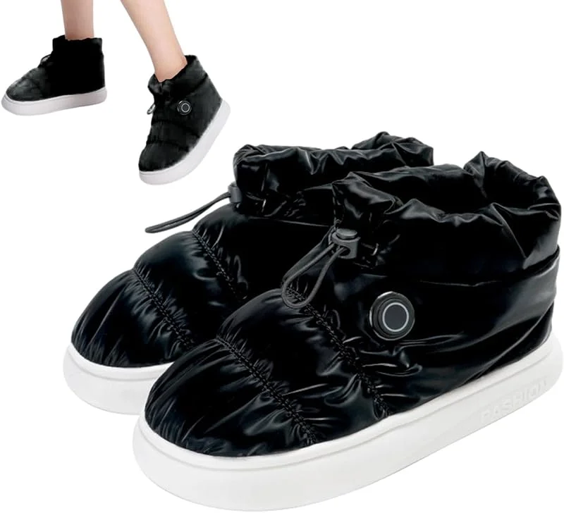 Beheizte Schuhe wiederaufladbar, elektrische Heizschuhe - Beheizter, rutschfester Winter-Schneestiefel, Schnell erhitzende Schuhe für Männer, elektrische Fußwärmerschuhe, für Männer Unisex Indoor Outdo — Heizkleidung