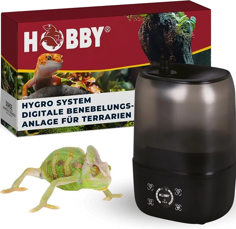 HOBBY Terraristik Hygro System I Digitale Benebelungsanlage für Terrarien I hygienisch & wartungsfreundlich I Terrarium Luftbefeuchter I effizientes Benebelungssystem mit 4L Wassertank