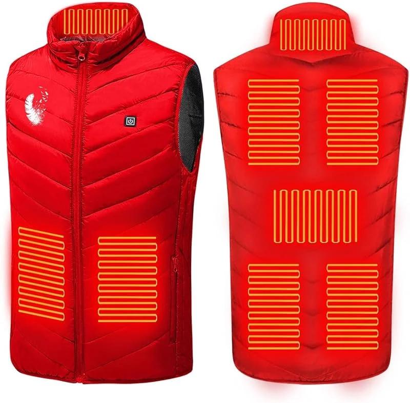 Beheizte Weste Herren Damen Heizweste Weste USB Lade Beheizbare Herren Damen W rmeweste Unisex Beheizten Weste Wiederaufladbare mit 8 Heizzone und 3 Stufen Temperatu mit Outdoor Wandern — Heizkleidung