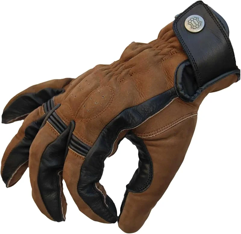 Motorradhandschuhe Cross Stitch - Motorrad Handschuhe Herr - Echtleder - Handschuhe Herren Motorrad aus Leder mit Gel Polster — Heizkleidung