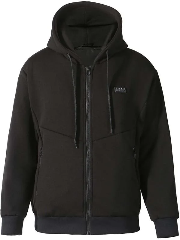 Generisch Pullover Herren mit Kapuze Beheizbarer Hoodie Heated Beheizter Kapuzenpullover Warmer Heizpullover mit Kapuze Unisex Heated Hoody Winter Körperwärmer Kapuzenpulli — Heizkleidung