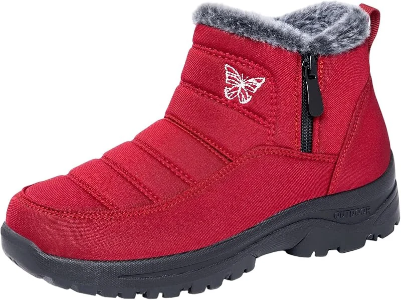 Winterschuhe Damen Wasserresistent Schneestiefel Winterboots Warm Gefüttert — Heizkleidung