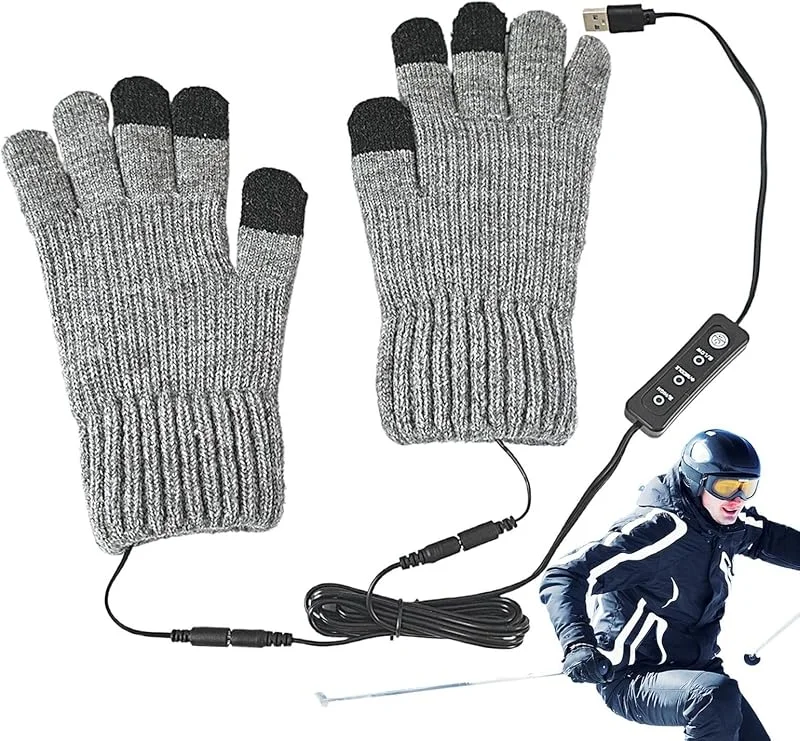 Heizhandschuhe Fäustlinge Handwärmer USB für Damen und Herren — Heizkleidung