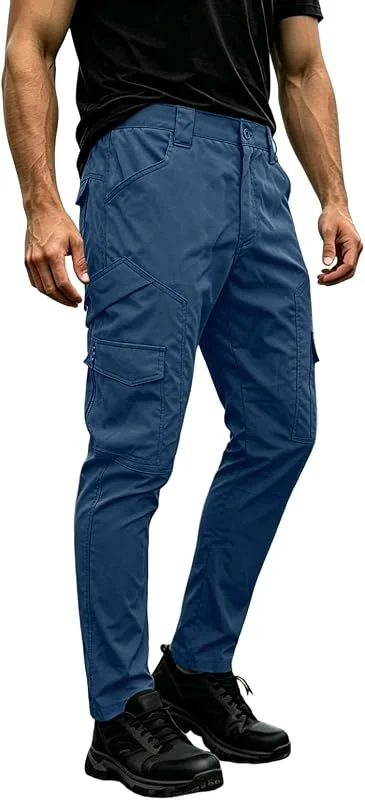 Herren Cargohose Winddicht Funktionshose Regenhose Outdoorhose Wanderhose — Heizkleidung