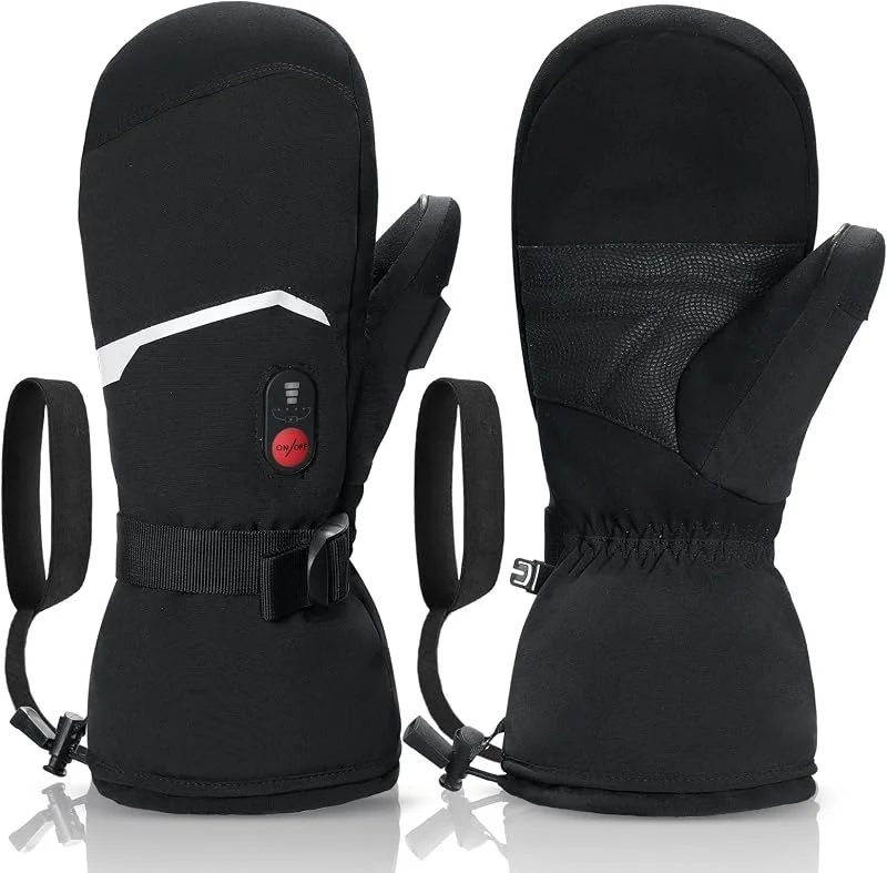 Beheizte Handschuhe, wiederaufladbare SkiHandschuhe für Damen Herren Kinder Winterskaten Camping Skifahren Wandern Handwärmer — Heizkleidung