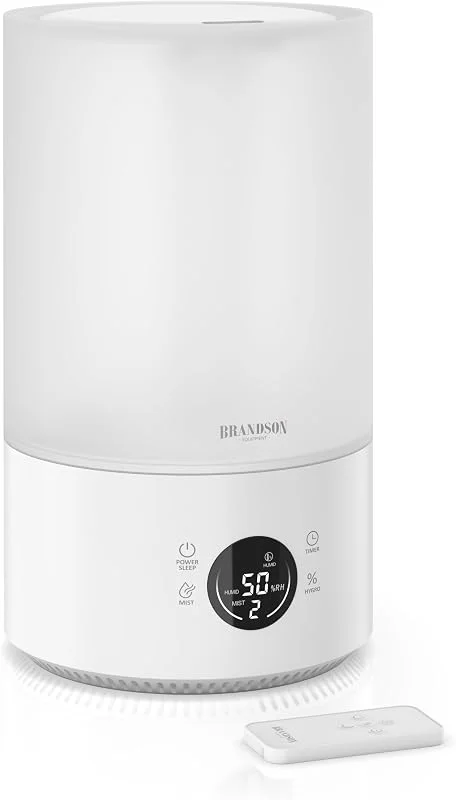 Brandson- Luftbefeuchter digital Display - 4, 2 Liter - Fernbedienung - leise - 3 Nebelstufen - Sleep Funktion - Timer – Büro Wohnimmer Schlafzimmer
