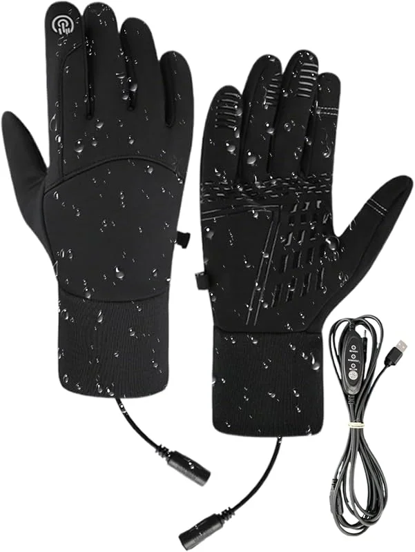Generisch Electric Heated - Winter Thermal Mitts, Warm Plug in with Screen Touch Feature, Breathable Heating Gear with Soft Lining, Outdoor Sports for Men Women Teens, Cold Weather Use — Heizkleidung