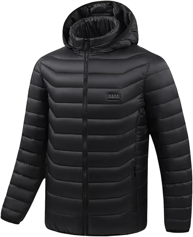 Beheizbare Jacke Hoodie für Damen Elektrische Beheizte Winterjacke 4 Einstellbar Temperatur 23 Zonen Heizung Beheizbare Pufferjacke Wasserdicht WinddichtUSB Casual Wintermantel Beheizte Kapuzenjacke — Heizkleidung