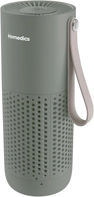Homedics WhisperPure Mini Luftreiniger, HEPA-Typ-Filter, Salbei — Luftbefeuchter