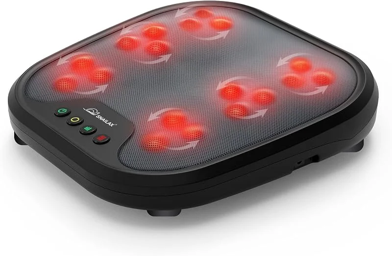 Snailax Shiatsu Fußmassagegerät mit Wärmefunktion, Fußwärmer — Heizung Warmepumpe