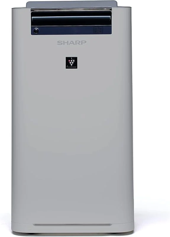 SHARP UA-HG50E-L Luftreiniger (mit Befeuchtungsfunktion, Verbesserung der Luftqualität, Ideal für Allergiker, drei Stufen Filtersystem, HEPA-Filter, Räume bis zu 38 m²) hellgrau — Luftbefeuchter