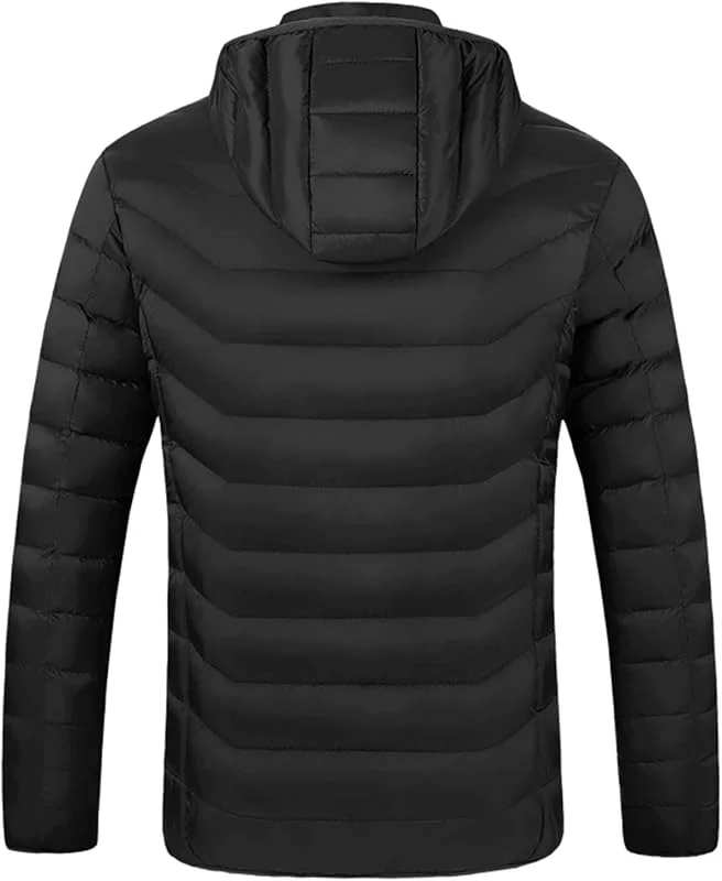 Generisch Heizjacke Damen Beheizbare Jacke mit Heizung Outdoorjacke USB Elektrische Beheizte Jacke mit 11 Heizzonen Winterjacke Beheizbare Pufferjacke Heizmantel Kapuze Funktionsjacke — Heizkleidung