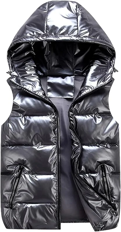 Damen Winter Weste Reißverschluss Ärmellose Jacke Solid Composite Stoffe mit Taschen Outdoor Oberbekleidung Warme Übergangsschicht — Heizkleidung